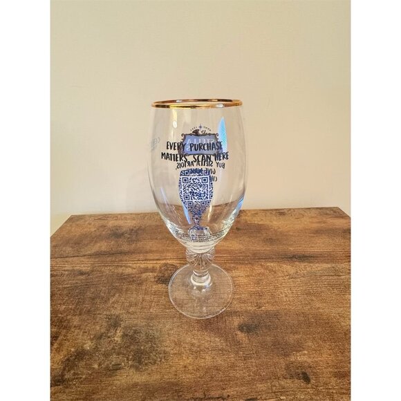 Stella Artois Limited Edition Chalice Glass 40cl Blue Gold Rim - Picture 3 of 7